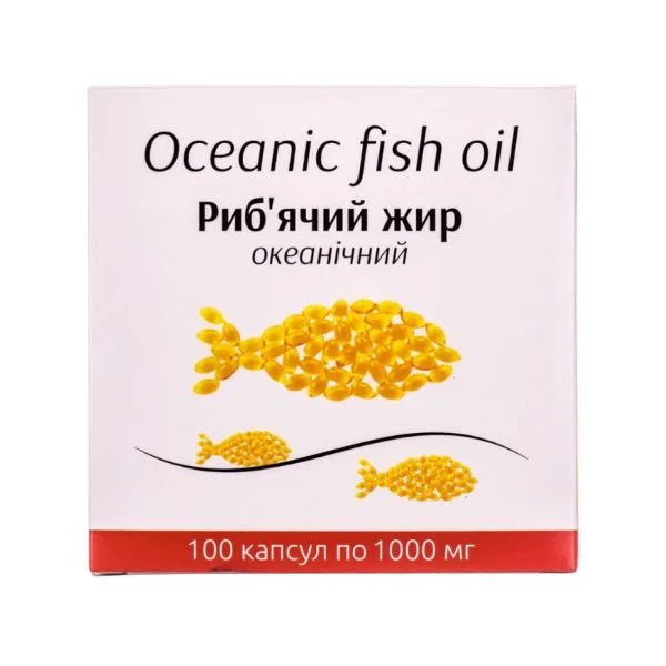 Риб`ячий жир у капсулах по 1000 мг, 100 шт.