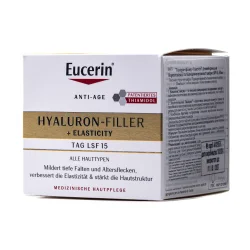 Денний крем Eucerin (Юцерин) Hyaluron-Filler+Elasticity для підвищення пружності шкіри, SPF15, 50 мл