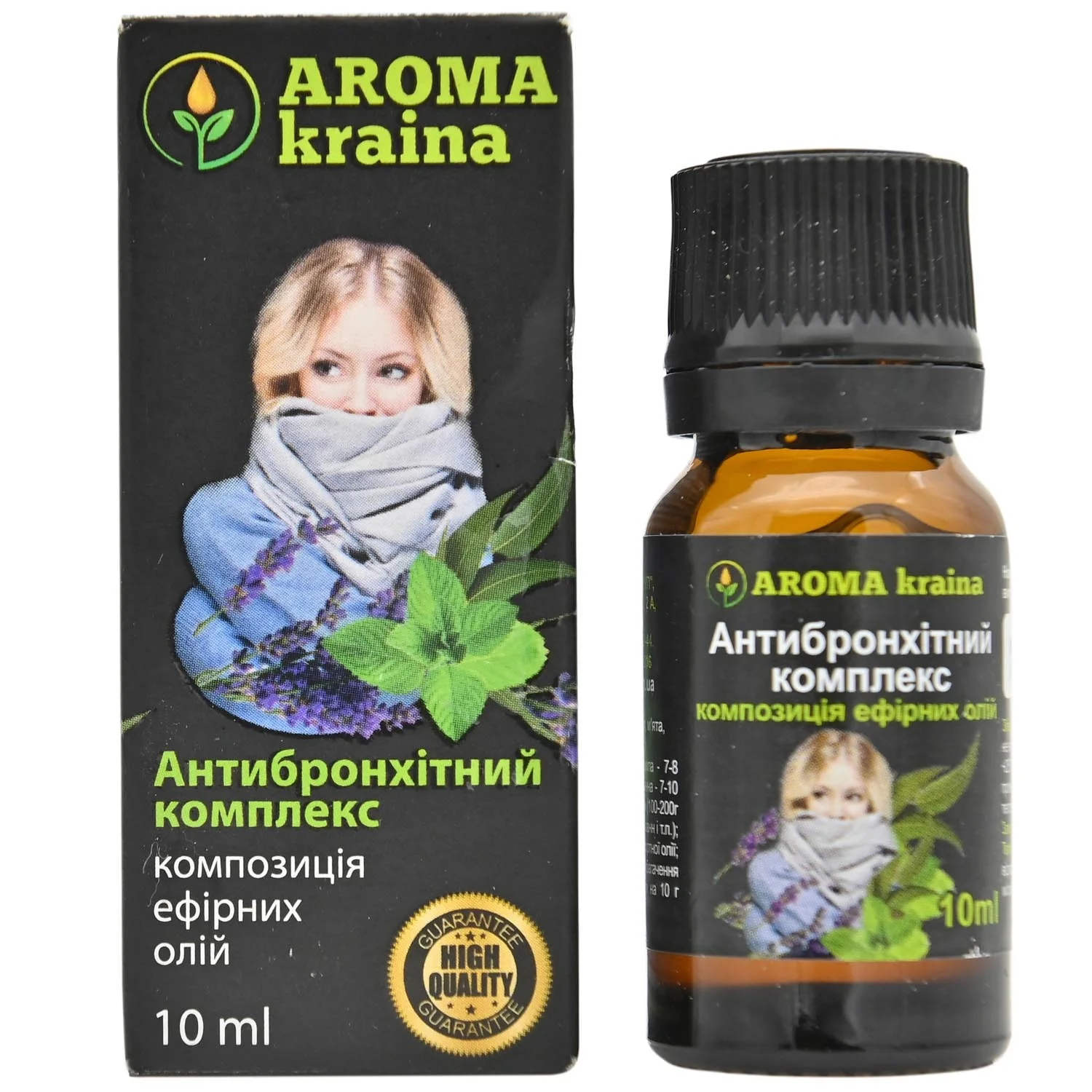 Композиція ефірних олій Aroma Kraina (Арома Країна) Антибронхітний комплекс, 10 мл