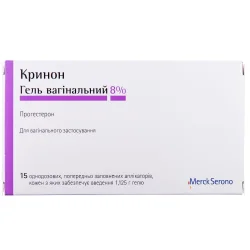 Кринон гель вагинальный с аппликатором, 8%, 15 шт.