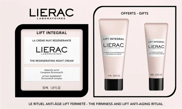 Набір Lierac (Лієрак) Lift Integral (нічний крем 50 мл + денний крем 15 мл + сироватка 10 мл)