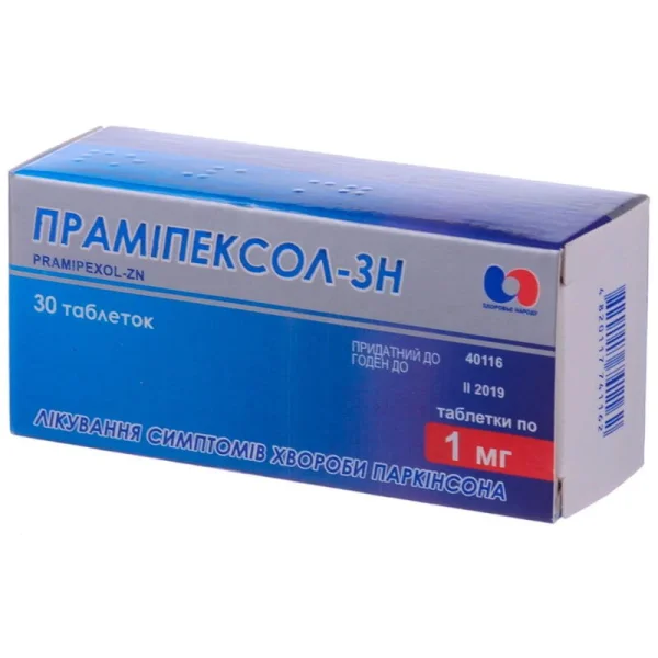 Праміпексол-ЗН таблетки по 1 мг, 30 шт.