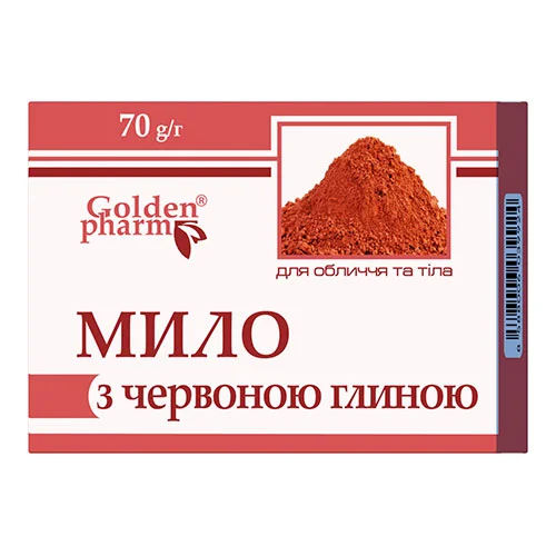 Мило тверде з червоною глиною, 70 г