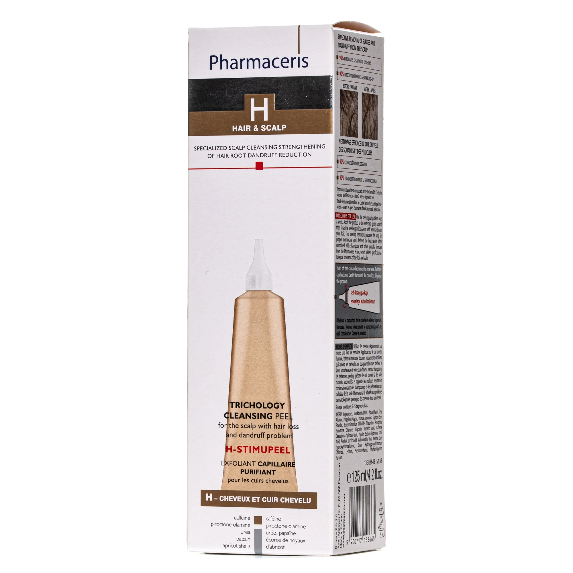 Пілінг для шкіри голови Pharmaceris (Фармацеріс) H-Stimupeel при проблемах випадiння волосся та лупи, 125 мл