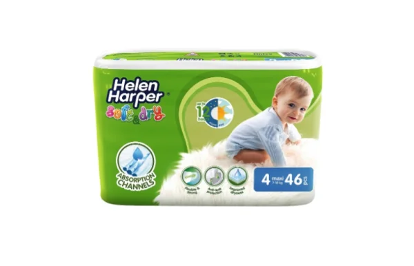 Підгузники Helen Harper (Хелен Харпер) Soft & Dry Maxi 4 (7-18кг), 46 шт.