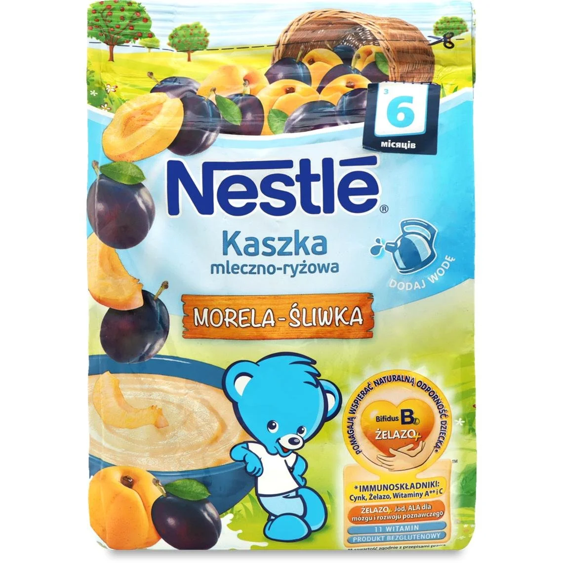Молочна каша Nestle (Нестле) рисова зі сливою та абрикосом, з 6 місяців, 230 г