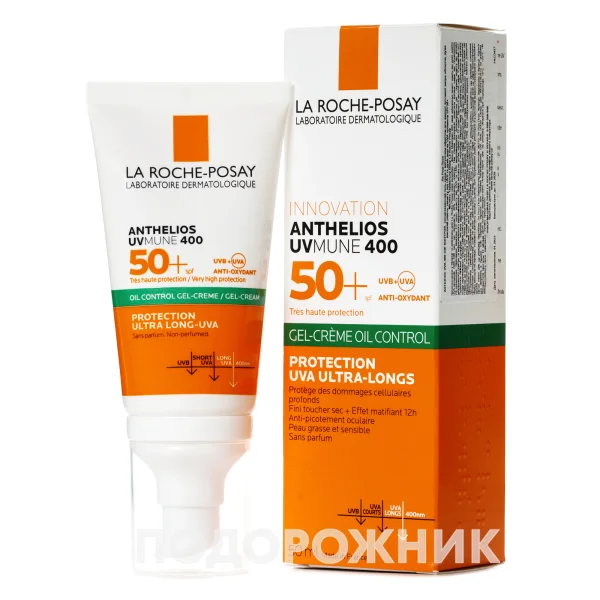 Гель-крем для обличчя Ля Рош-Позе Антеліос XL (La Roche-Posay Anthelios XL) сонцезахисний матуючий SPF 50+, 50 мл