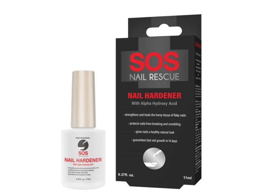 Засіб для нігтів Sos Nail Rescue (Сос Нейл Рескю) Зміцнювач нігтів з альфа-гідроксикислотою, 11 мл