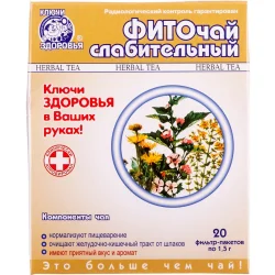 Фіточай №19 проносний у фільтр-пакетах по 1,5 г, 20 шт. – Ключі Здоровʼя