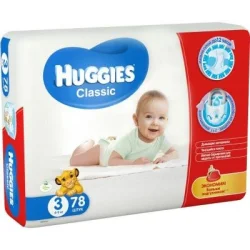 Підгузники Хагіс класік 3 (Huggies Classic), 78 шт.