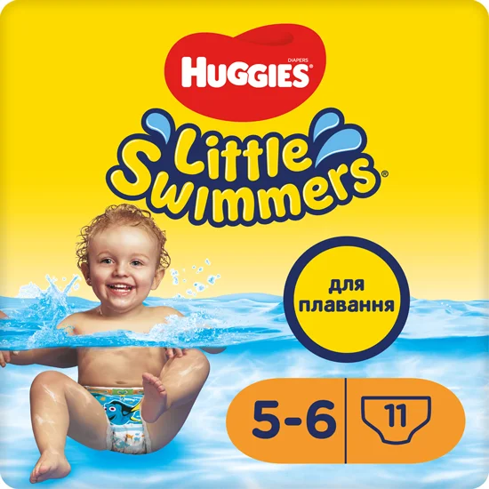 Подгузники-трусики Хаггис Литл Свимерс 5-6 (Huggies Little Swimmers) (12-18кг), 11 шт.