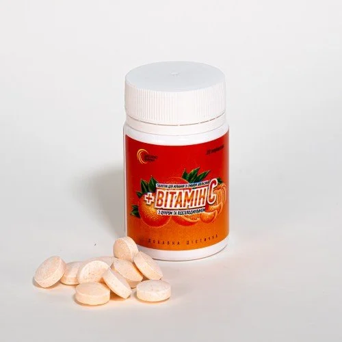 Витамин С таблетки жевательные по 500 мг по вкусу апельсина, 30 шт.