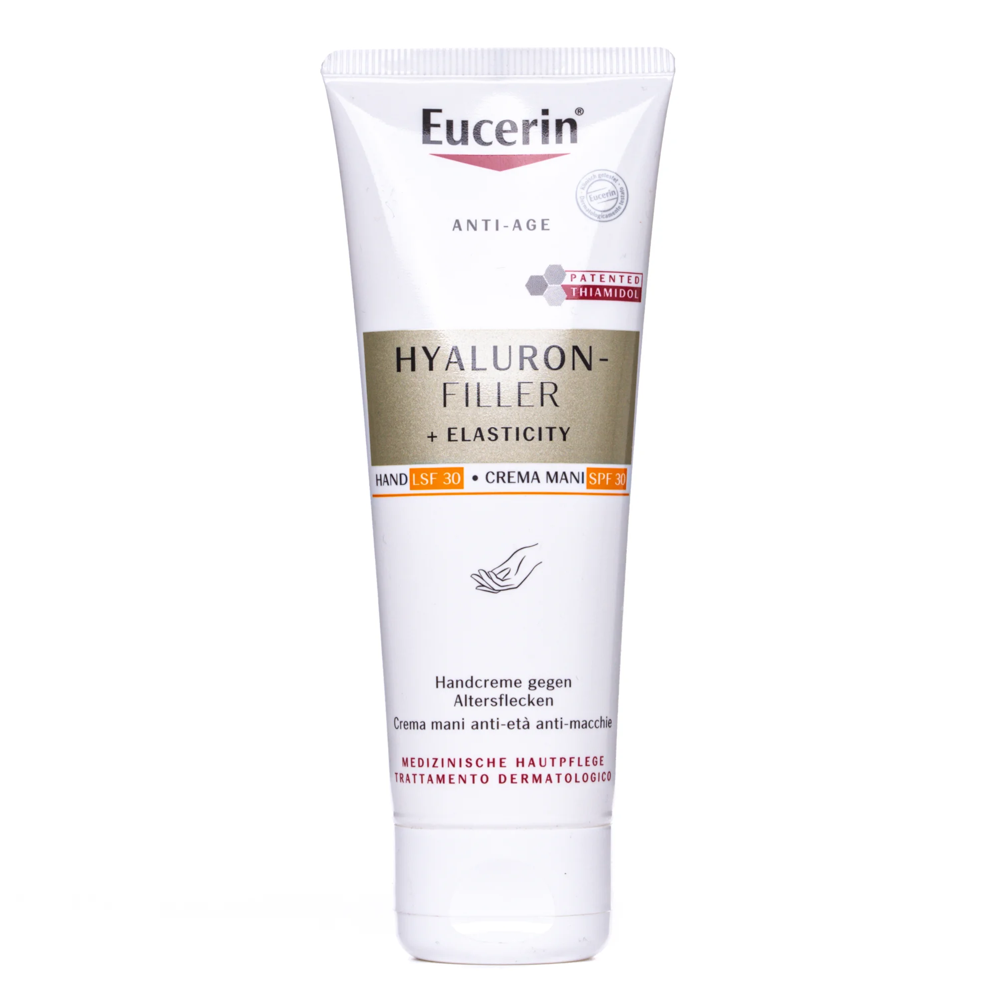 Крем для рук Eucerin (Еуцерин) Hyaluron-Filler+Elasticity проти вікових та пігментних плям з SPF 30, 75 мл