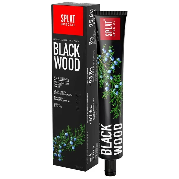 Зубная паста Splat Black Wood (Оплат Черное дерево), 75 мл