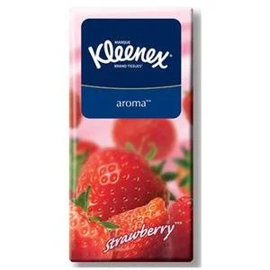 Носовые платки Клинекс (Kleenex) с ароматом клубники, 10 шт.
