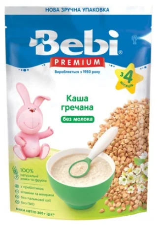 Каша безмолочная для детей Бэби Премиум (Bebi Premium) гречневая, 200 г