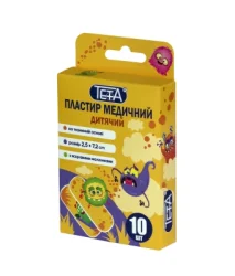 Пластир для ран Тета дитячий на тканинній основі, 2,5 см*7,2 см, 10 шт.