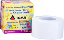 Пластир медичний Рівер Пласт (Igar RiverPlast) Класичний на бавовняній основі 3 см х 500 см