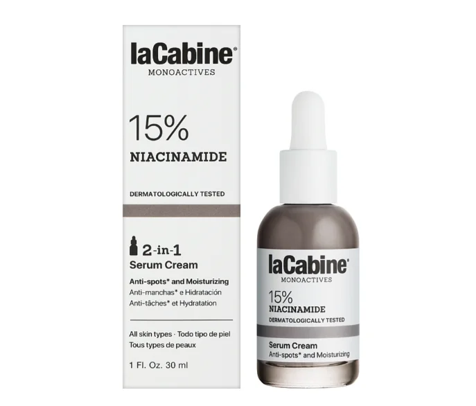 Крем-сироватка La Cabine (Ла Кабіне) 15% Niacinamide 2в1 зволожувальна проти пігментних плям, 30 мл