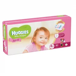 Подгузники Хаггис Ультра Комфорт 4+ для девочек (Huggies Ultra Comfort Mega), 60 шт.