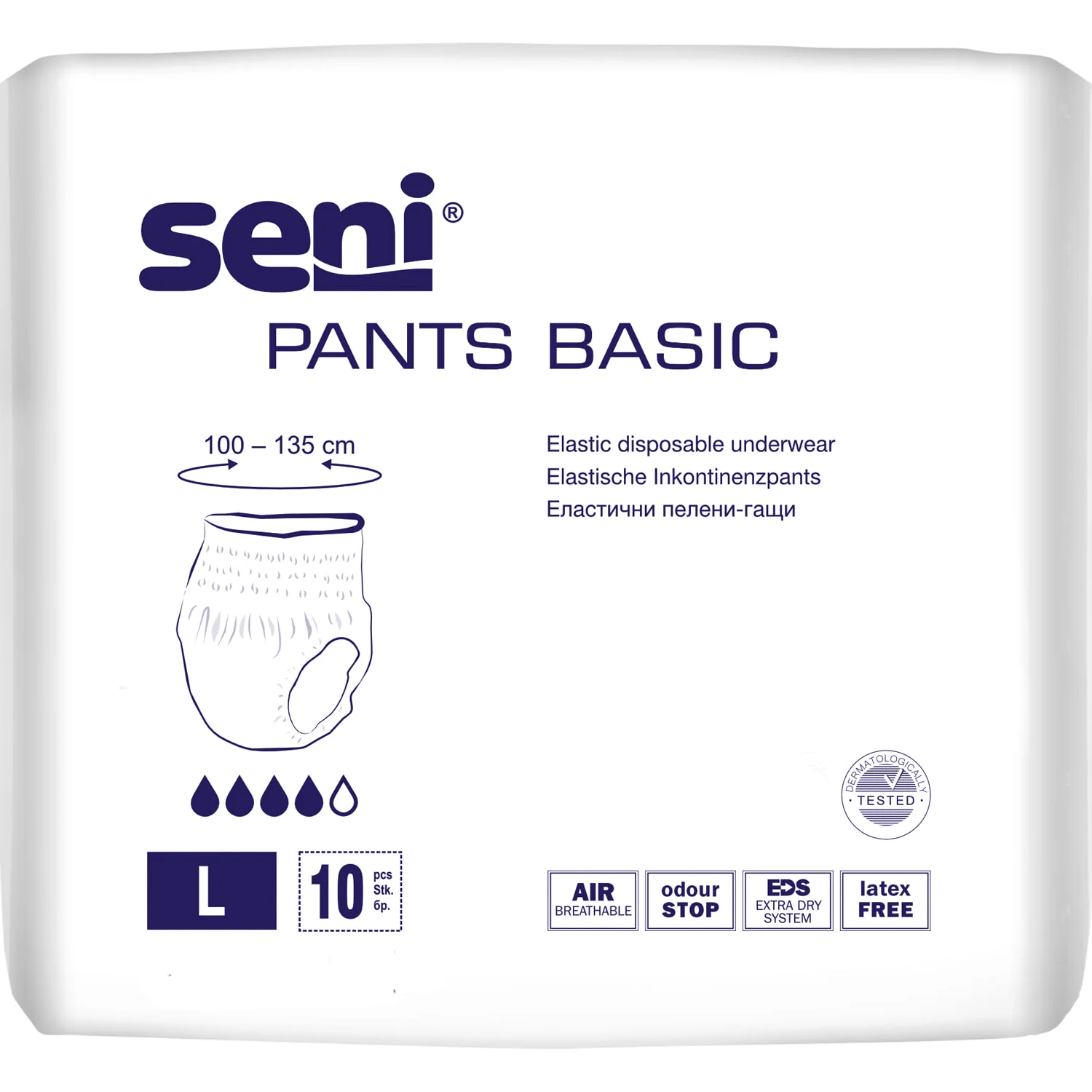 Труси для дорослих Seni (Сені) Pants Basic поглинаючі розмір L, 10 шт.