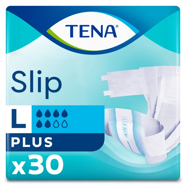 Подгузники Тена Слип плюс Лардж (Tena Slip Plus Large) для взрослых, 30 шт.