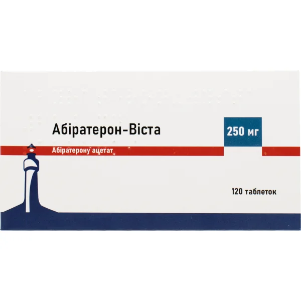 Абіратерон-Віста таблетки по 250 мг, 120 шт.