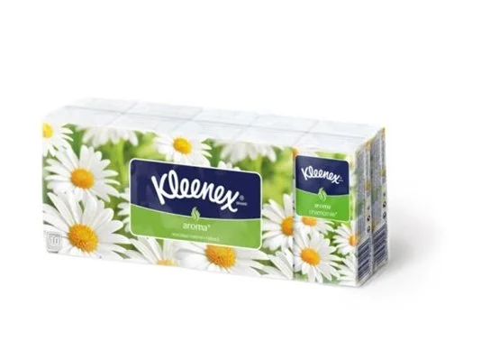 Носові хустинкм Клінекс (Kleenex) з ароматом ромашка , 10 х 10 (100 шт.)