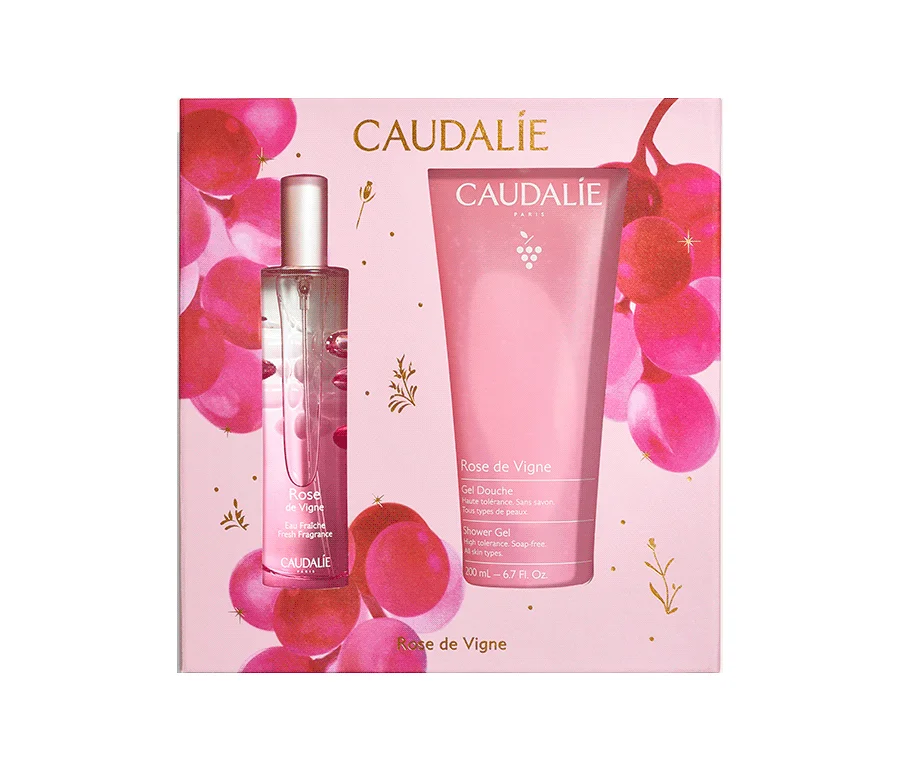 Набір Caudalie (Кодалі) Rose des Vignes 2025 (Туалетна вода 50 мл + Гель-душ 200 мл), 1 шт.