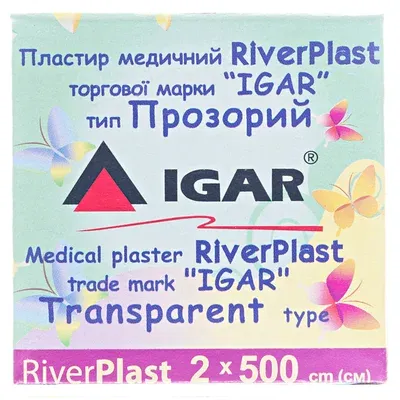 Пластырь Игар (Igar) РиверПласт (RiverPlast) прозрачный, на полиэтиленовой основе, 2 см х 500 см