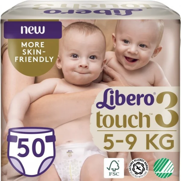 Підгузники Ліберо Тач 3 (Libero Touch) (4-8кг), 50 шт.