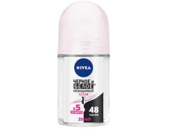 Нівеа (Nivea) Антиперспірант кульковий для жінок Невидимий захист чорне та біле Клір (82240), 50 мл