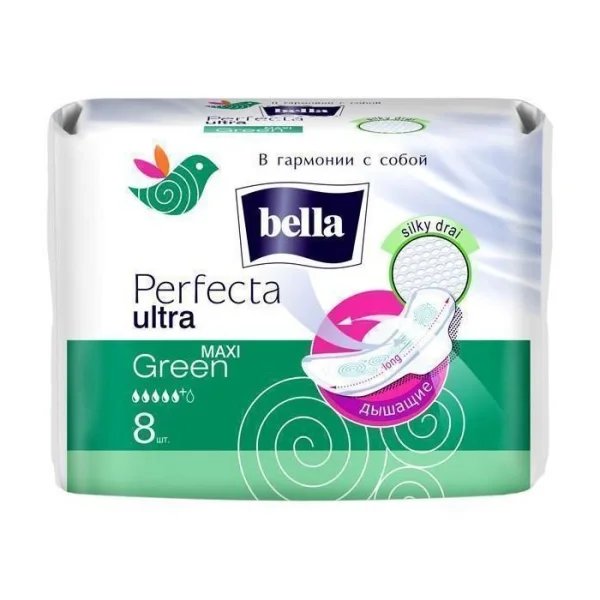 Прокладки Белла Перфекта Ультра Грин (Bella Perfecta Ultra Green) макси, 8 шт.