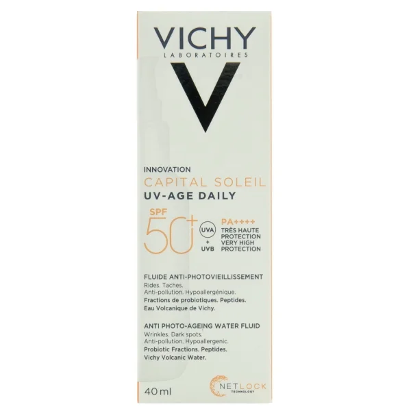 Флюид для лица Виши (Vichy) Капиталь Солей против фотостарения СПФ50+, 40 мл