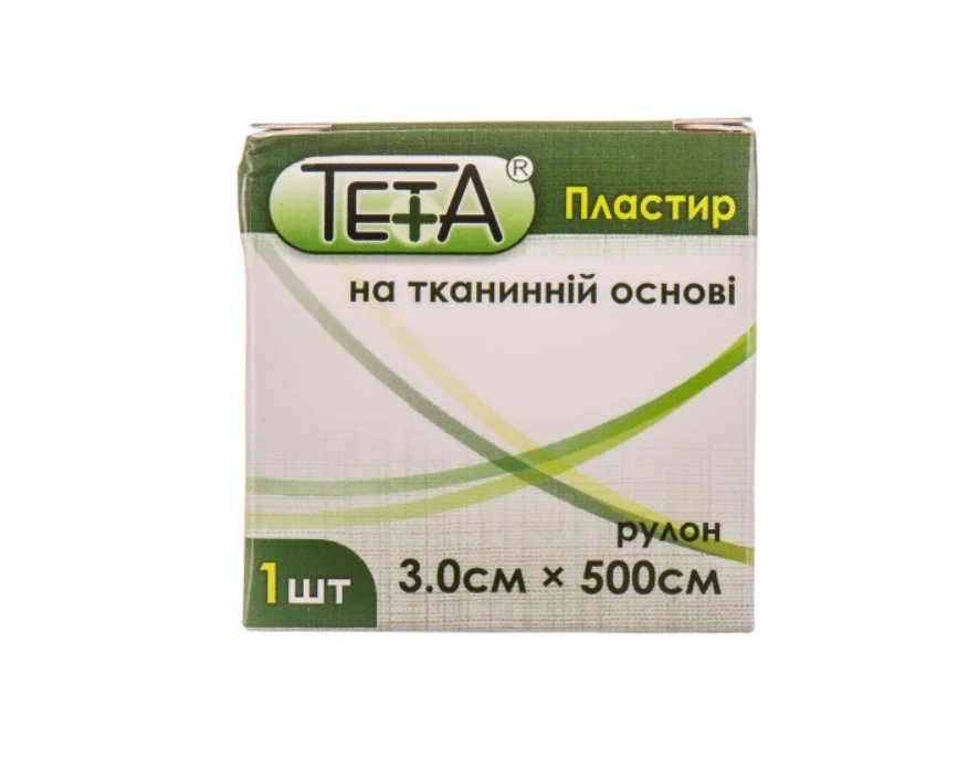Пластир Тета на тканинній основі розмір 3х500 см, 1 шт.