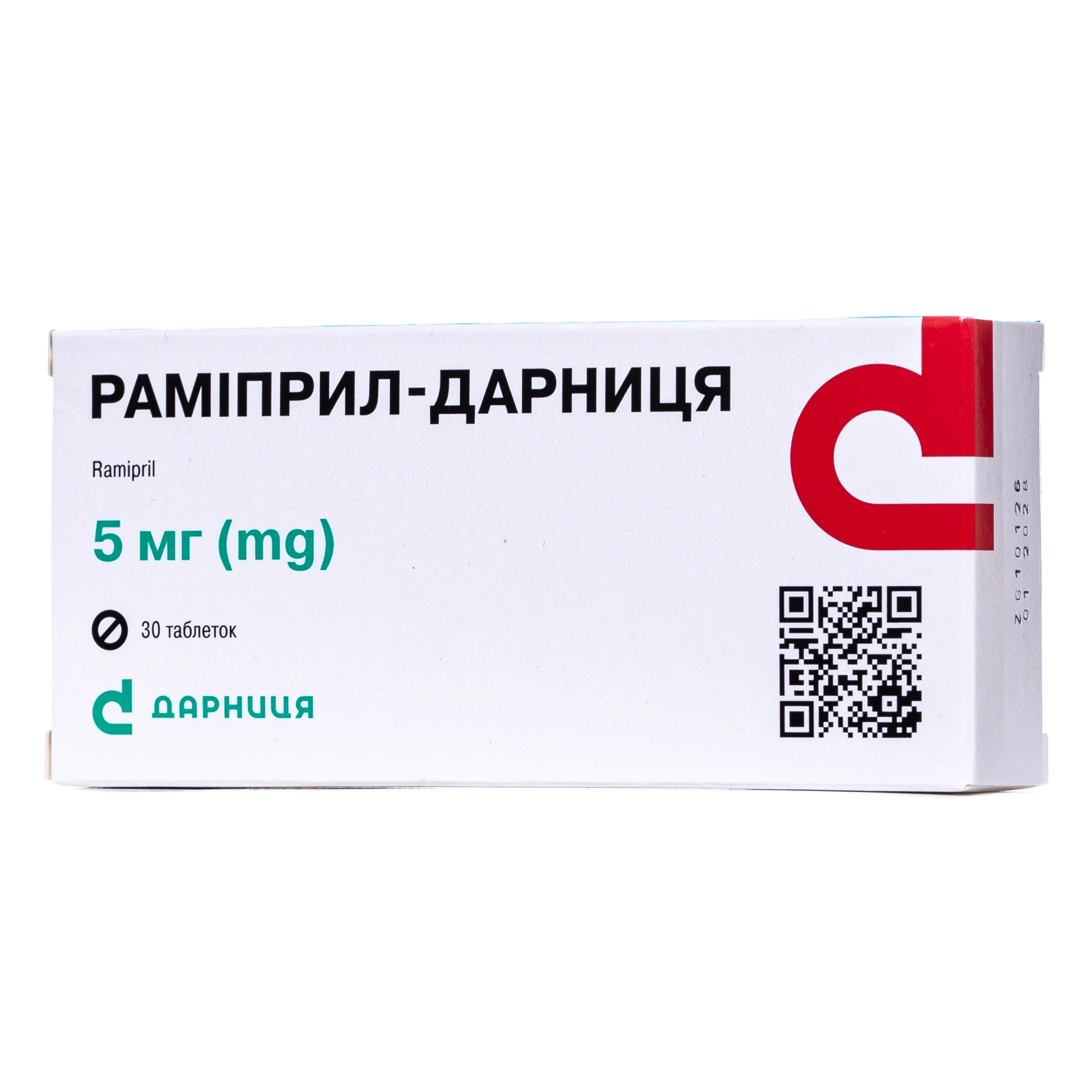 Раміприл-Дарниця таблетки по 5 мг, 30 шт.