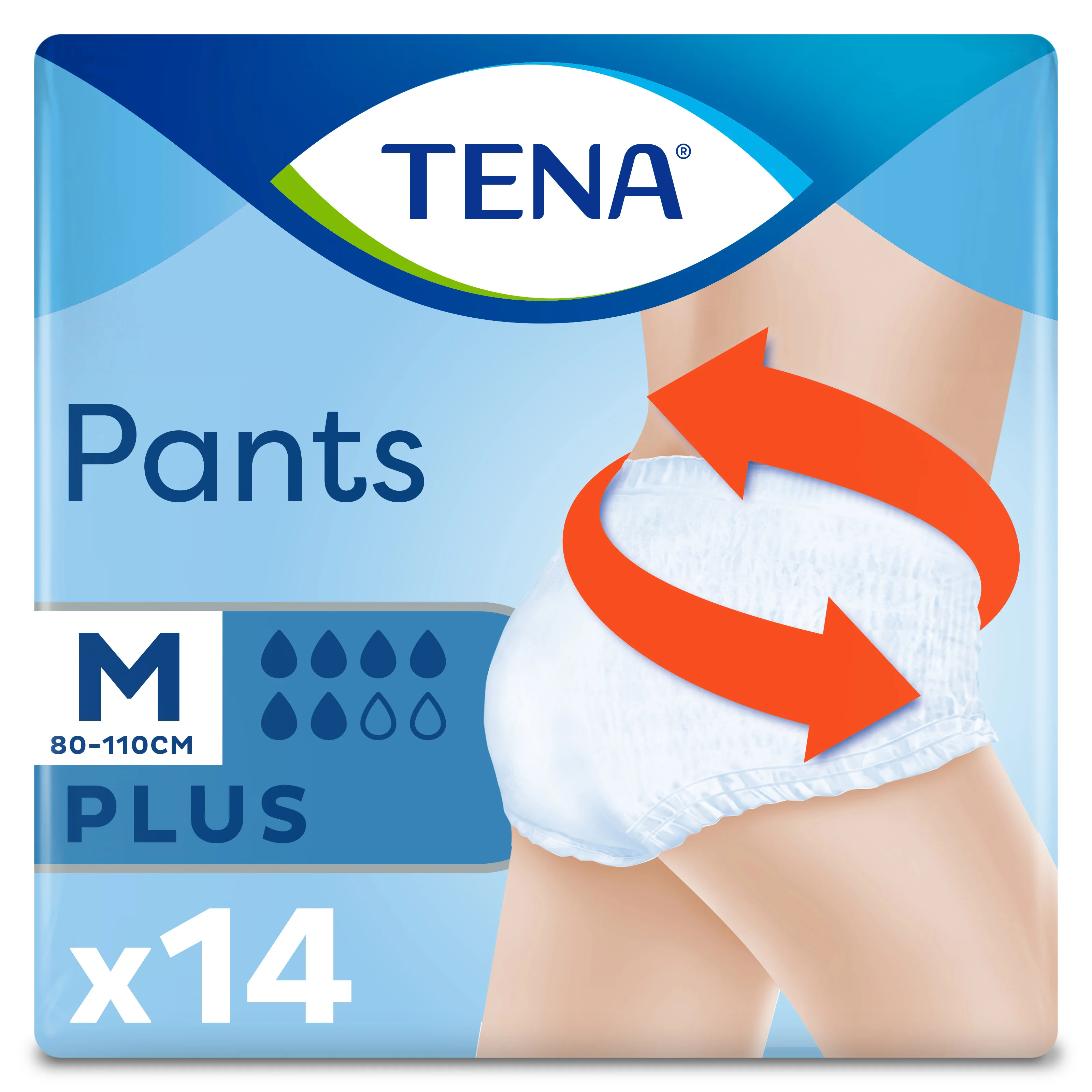 Підгузки-трусики для дорослих Tena (Тена) Пантс Плюс розмір М, 14 шт.