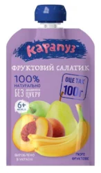 Фруктове пюре Карапуз Фруктовий салатик, 100 г