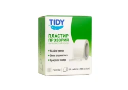 Пластир котушковий Tidy (Тіді) на полімерній основі прозорий не стерильний 2,5х500 см, 1 шт.