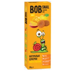 ЦУКЕРКИ НАТУРАЛЬНІ BOB SNAIL (РАВЛИК БОБ), Еко Снек ТОВ (Україна, Агрономічне), 30 г, яблуко-манго