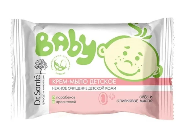 Мило дитяче Dr. Sante (Доктор Санте) Baby Овес та оливкова олія, 90 г