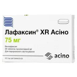 Лафаксин XR таблетки пролонгованої дії по 75 мг, 28 шт.