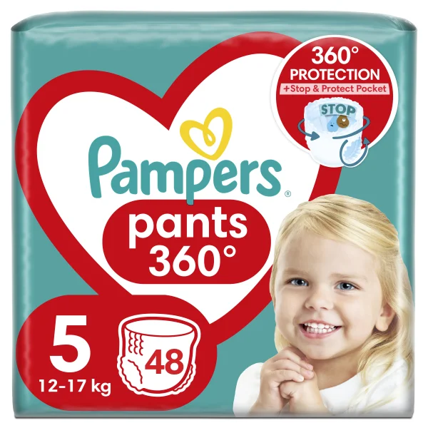 Підгузники-трусики Памперс Пантс 5 (Pampers Pants) (12-17кг), 48 шт.