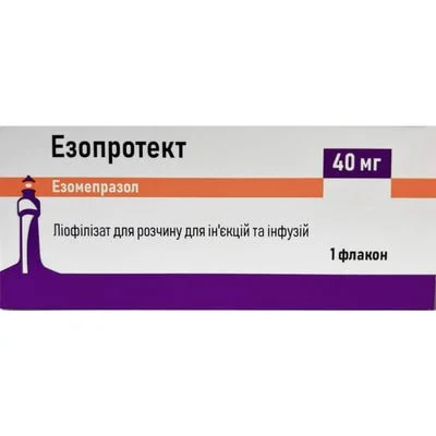 Эзопротект Лиофилизат для раствора для инъекций и инфузий, 40 мг