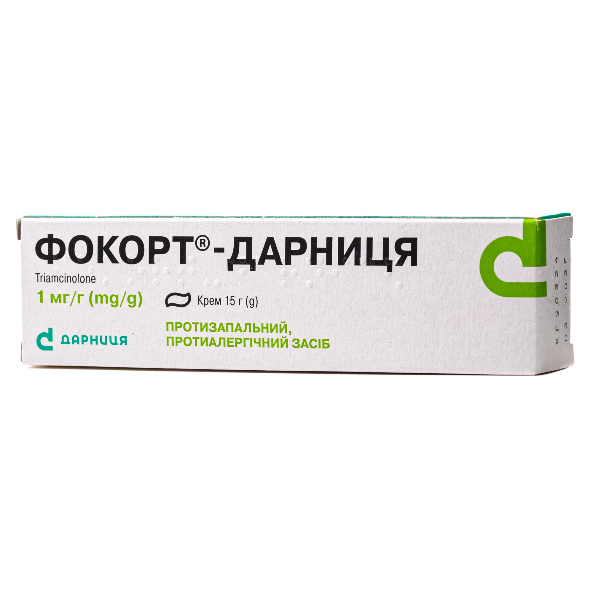Фокорт-Дарниця крем по 0,1%, 15 г