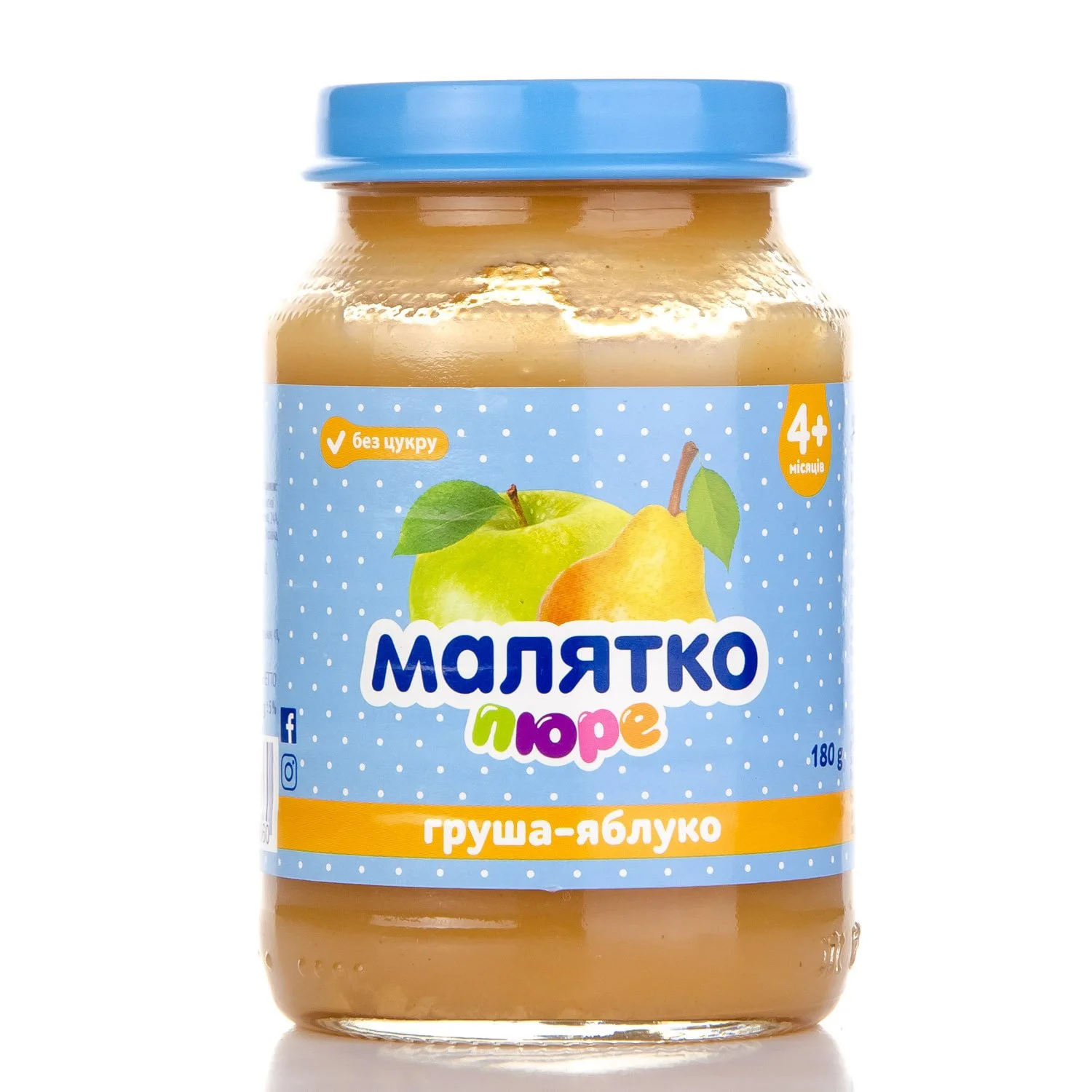 Фруктове пюре Малятко груша-яблуко, 180 г