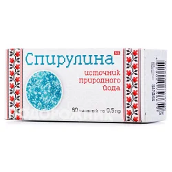 Спіруліна таблетки по 500 мг, 80 шт.
