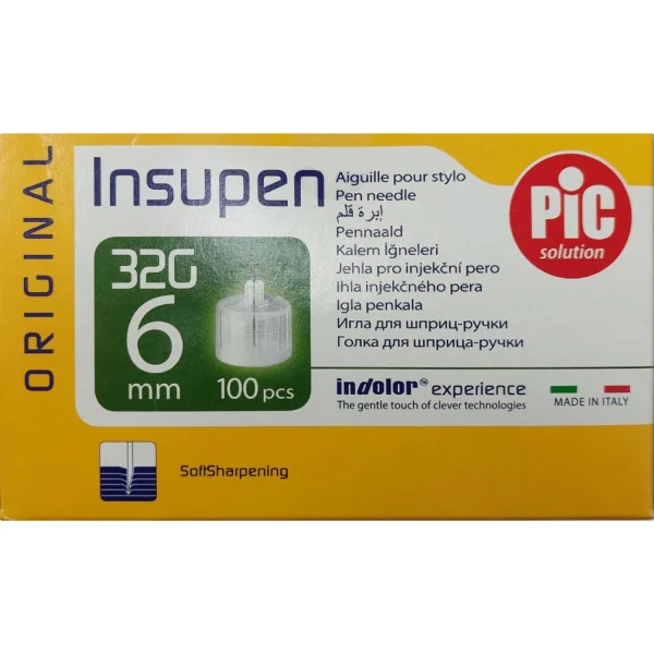 Голка для шприц-ручки інсулінової Інсупен (Insupen) 32G (0,23 х 6 мм), 100 шт.