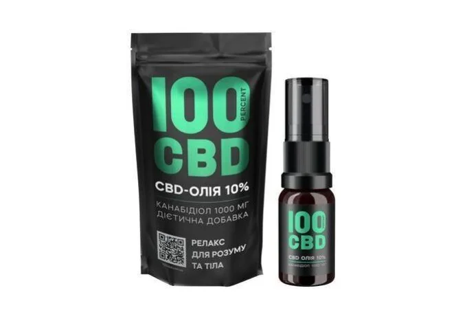 Канабідіол CBD-олія 10% спрей зі смаком м’яти, 10 мл