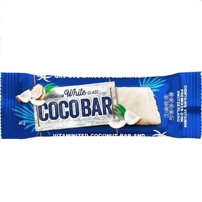 Батончик Коко Бар (Coco Bar) витаминизированный кокосовый, в белой глазури, 40 г